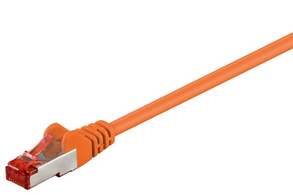 Netværkskabel CAT 6, S/FTP (PiMF), orange, 0,5 m