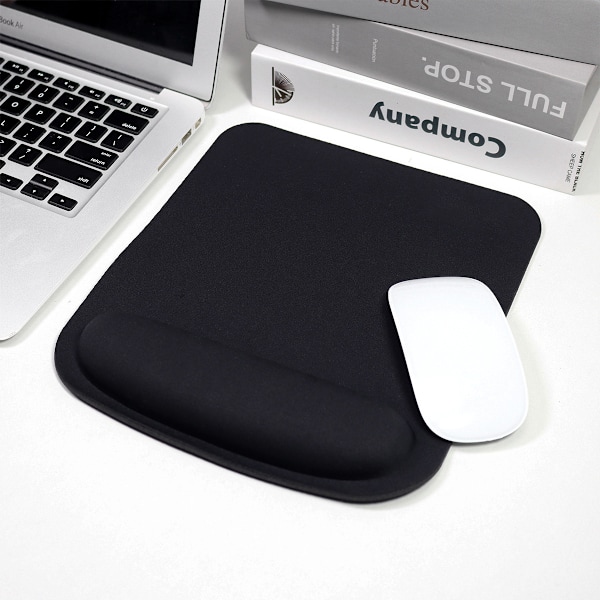 Ergonomisk musemåtte med håndledsstøtte Black Black