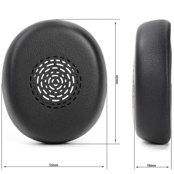 Udskiftning af sorte ørepuder kompatible med Jabra Evolve 10 Wired hovedtelefoner - 2 stk