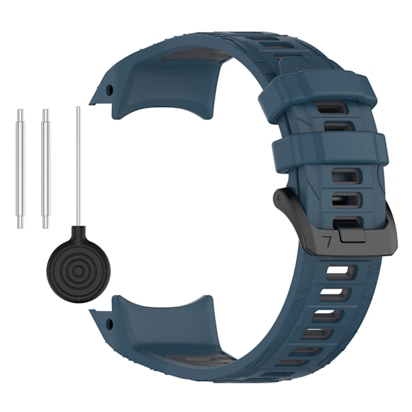 Garmin Instinct 3 Kaksivärinen silikoni kellon ranneke model 1 Sininen