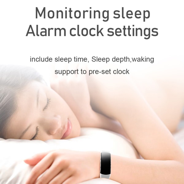 Aktivitetsarmbånd med puls, søvnmonitor, skridttæller IP67 Sort
