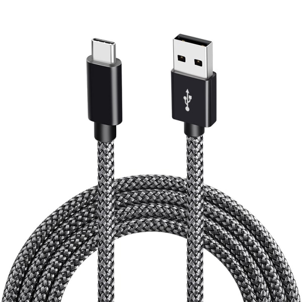 INF USB 2.0 till USB-C-kabel 3A snabbladdning Svart 2 m