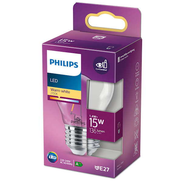 LED E27 Globe 15W Klar 136lm