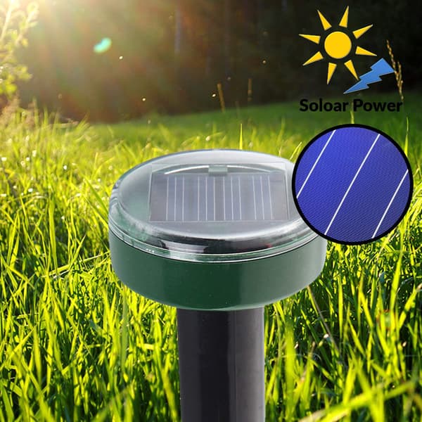 Ultraljud mullvadschockare / skadedjursskrämma med solcell 2-pack 2-pack