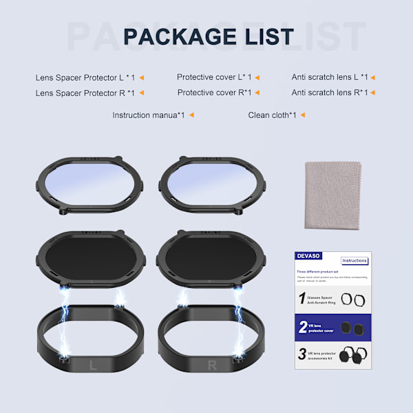 DEVASO Repfritt Skyddsringsfodral för PS VR2 Headset