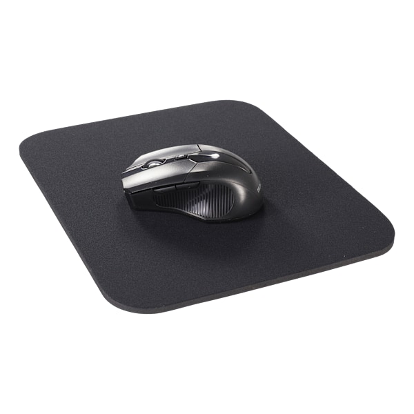 Mouse pad, fabric covered rubber, 6mm black