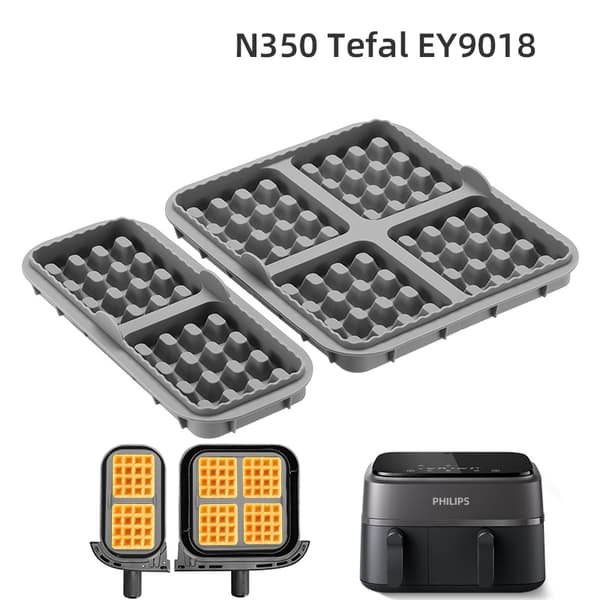 Silikone Cookie Form Sæt - 192 Vaffel - til Philips Grey Grey