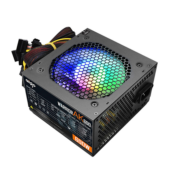 Computer strømforsyning Aigo AK600 RGB (sort)