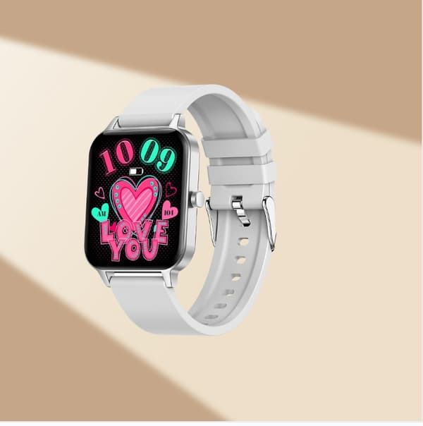 Bluetooth-opkalds-smartwatch med sundhedsovervågning Silver Silver
