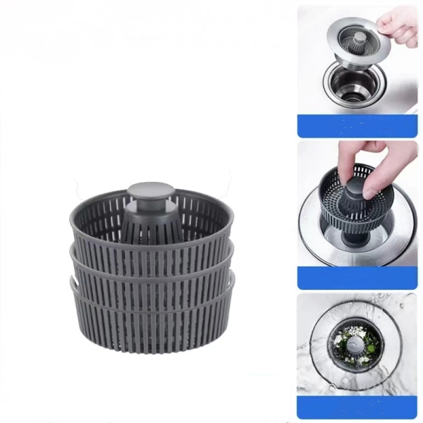 Diskbänk Pop-up Anti-lukt korgtillbehör (3-pack)