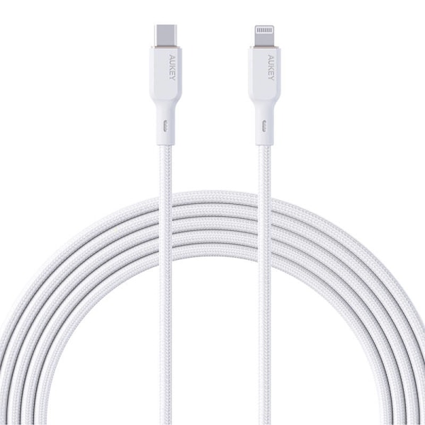 Kabel Aukey CB-NCL2 USB-C til Lightning 1,8m (hvid)