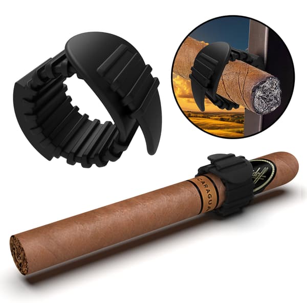 Silikone Magnetisk Cigarholder Clip - Sort, Udendørs Brug