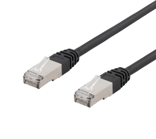 S/FTP Cat6 patch cable, 5m, 250MHz, UV resistant, black
