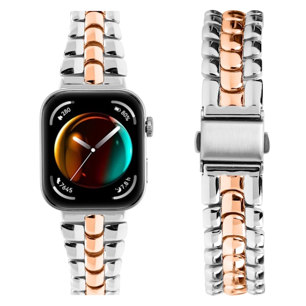 Slank urrem i rustfrit stål til Huawei Watch Fit 3 Rose guld
