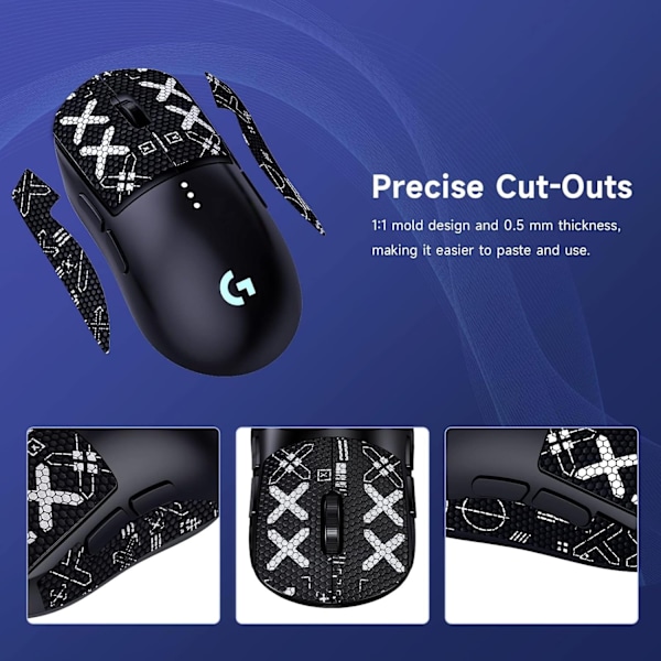 Forbedrede Grip Mouse Stickers til Logitech MX Master 3S Black Black