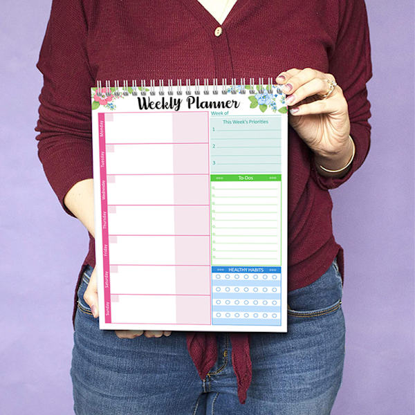 Veckoplanerare D - PVC Double Coil Bound Agenda för tidshantering