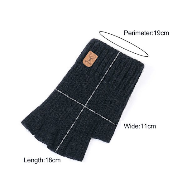 Halvfingerhandskar Black Black