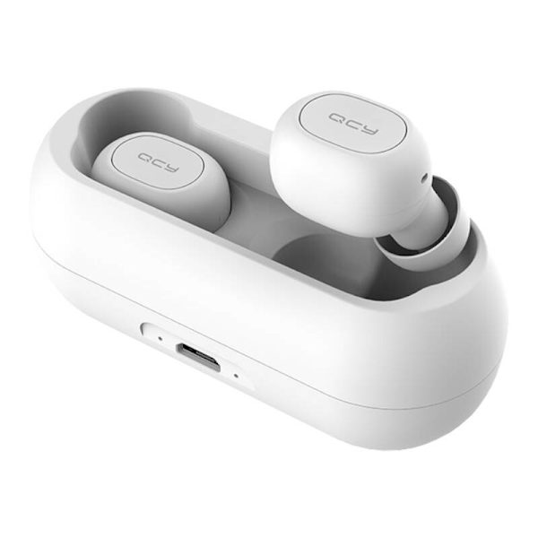 Trådlösa hörlurar TWS QCY T1C Bluetooth V5.0 (vit)