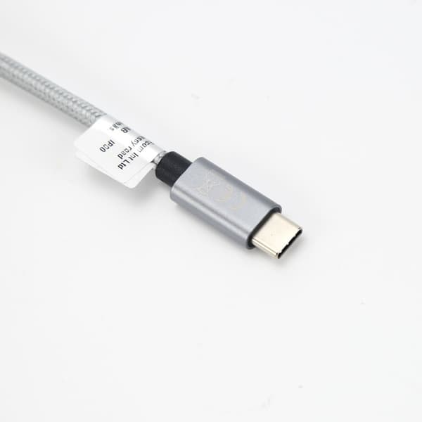 USB-C til USB-A OTG adapterkabel – USB 3.2 10Gbps til hurtig filoverførsel til telefon, tablet og computer, nylonflettet, aluminiumskonnektor Gray Gray