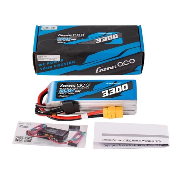 Ackumulator Lipo Gens Ace G-Tech 3300mAh 22,2V 60C 6S1P XT90