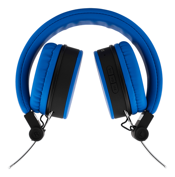 Foldbar on-ear BT headset, 3,5 mm, blå