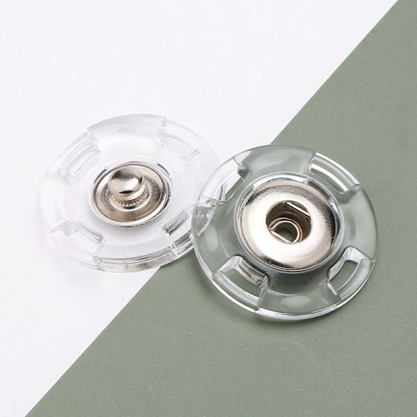 Usynlige Trykknapper, 25 mm (10 stk.) Gennemsigtig