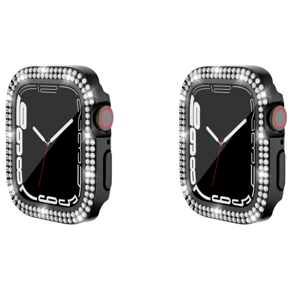 2-Pack fodral med skärmskydd för Apple Watch iWatch 3 svart 38 mm
