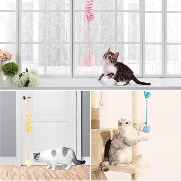 Spring Cat Teaser Wand - Interaktiivinen kissanlelu Vaaleanpunainen