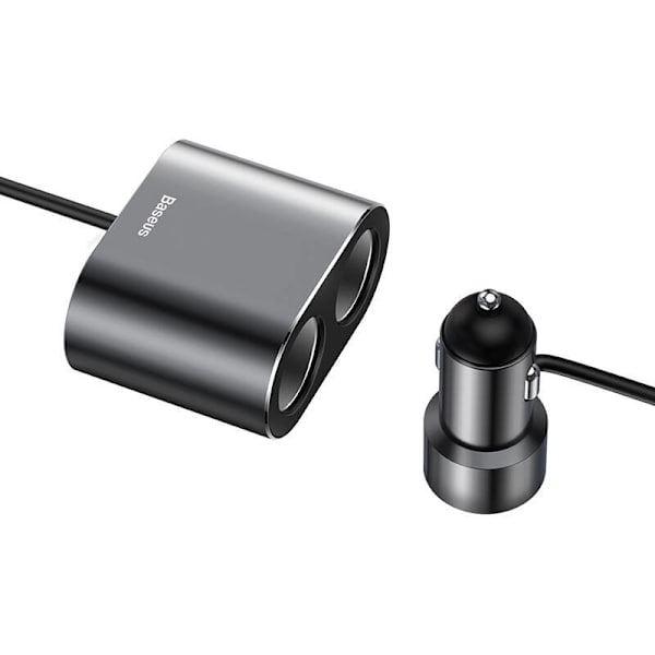 Baseus Lighter socket splitter 2xUSB 3,1A 100W (svart)