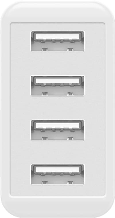 USB-A-moniporttilaturi (30 W) valkoinen