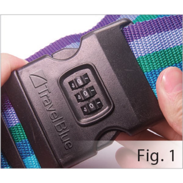 Security Strap 5 cm x 200 cm, Code lock + name tag