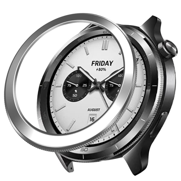 Tyylikäs PC-kehys Xiaomi Watch S4 -kellolle - 4,7 cm Silver Silver