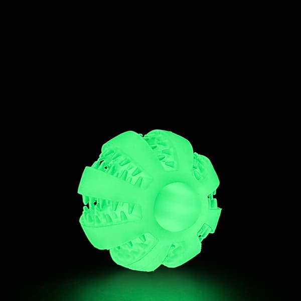 Selvlysende godbidsdispenserende hundelegetøjsbold - 5cm, 6cm, 7cm sæt, interaktivt legetøj til hunde