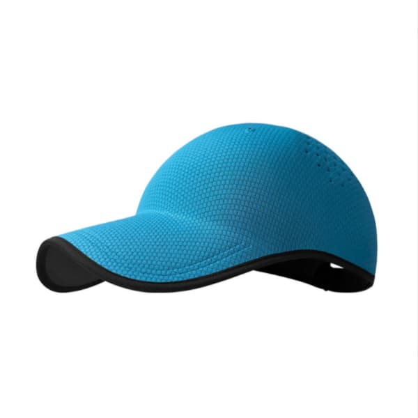Sammenfoldelig sømløs sportsbaseballkasket i let, åndbart polyester med UV-beskyttelse Blue Blue
