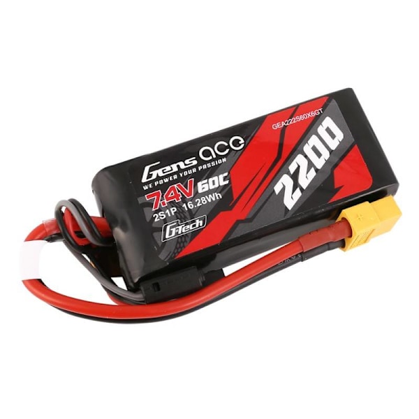 GensAce G-Tech LiPo 2200mAh 7,4V 60C 2S1P XT60-batteri