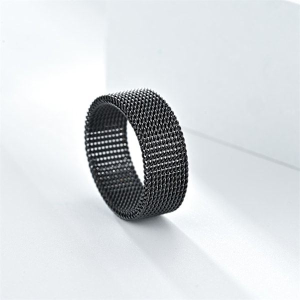 Fleksibel rustfrit stålnetring Black 19.9 mm Black 19.9 mm