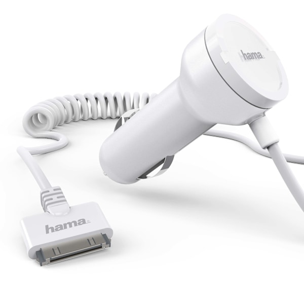 HAMA iPhone3/4 Laddare 12V vit 30pin MFI
