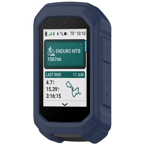 Silikonebeskyttelsesetui til Garmin Edge MTB - Optimal beskyttelse til din cykelcomputer Blue Blue