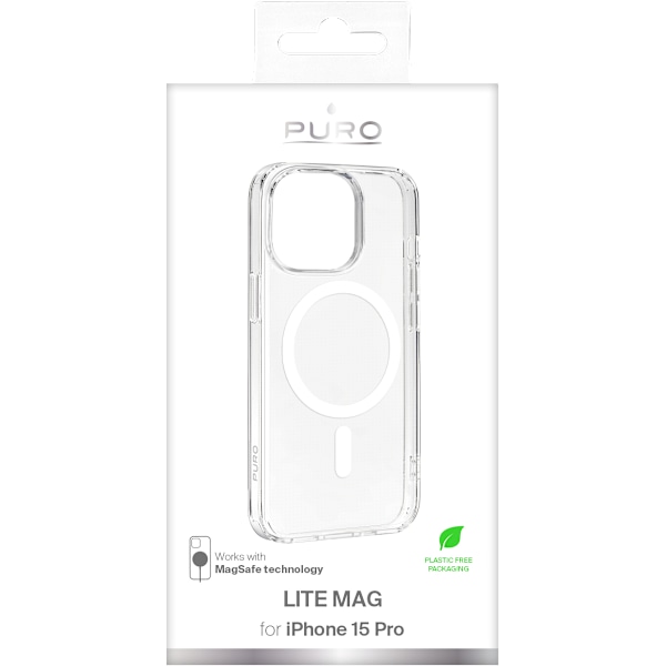 iPhone 15 Pro LITE MAG TPU case, magnets, transparent