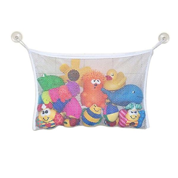 Opbevaringsnet med sugekopper 34x45 cm White White