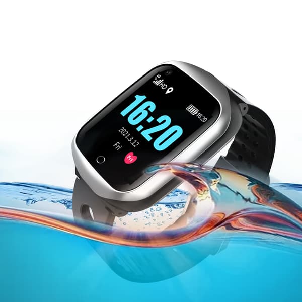 Smart Klocka med Puls- och Blodtryckskontroll, GPS-Positionering, IP67 Black Black