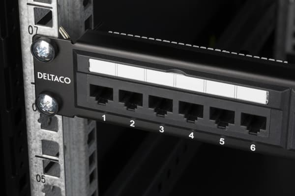 UTP patch panel 24xRJ45 Cat6 krone terminal 1U 19" black