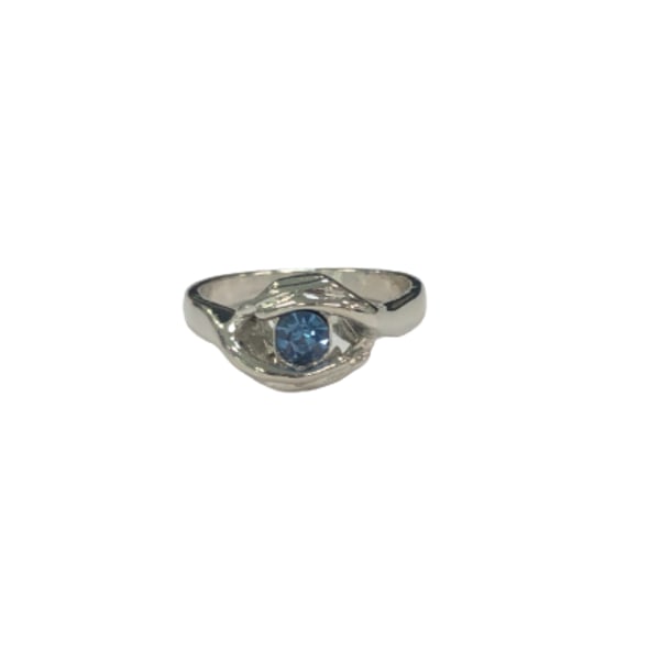 Embrace Blue Gemstone Ring Silver 19.9 mm