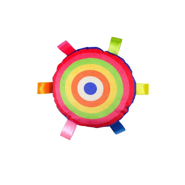 Plys Frisbee - Dyb Farve Regnbue model 1