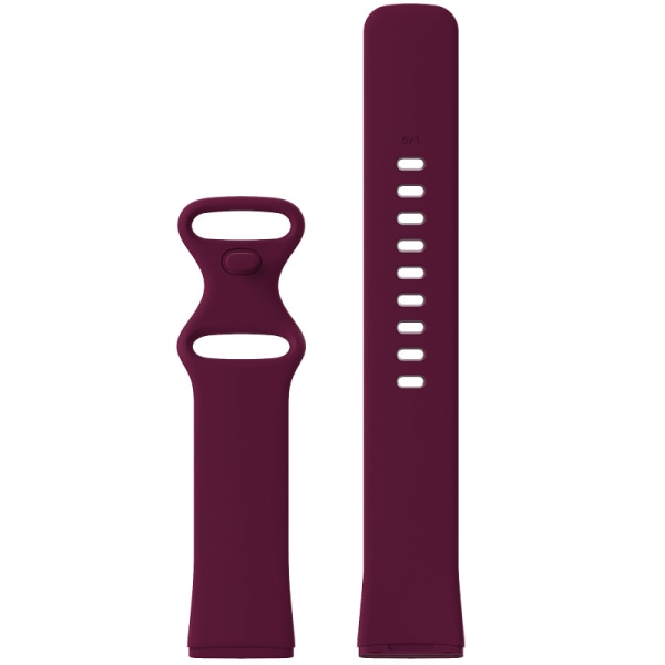 Fitbit Sense/Versa 3 armband silikon Vinröd (S)