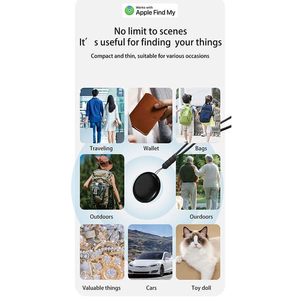 Tracker Small Mini Anti-tabt enhed - MFI-certificeret Black Black