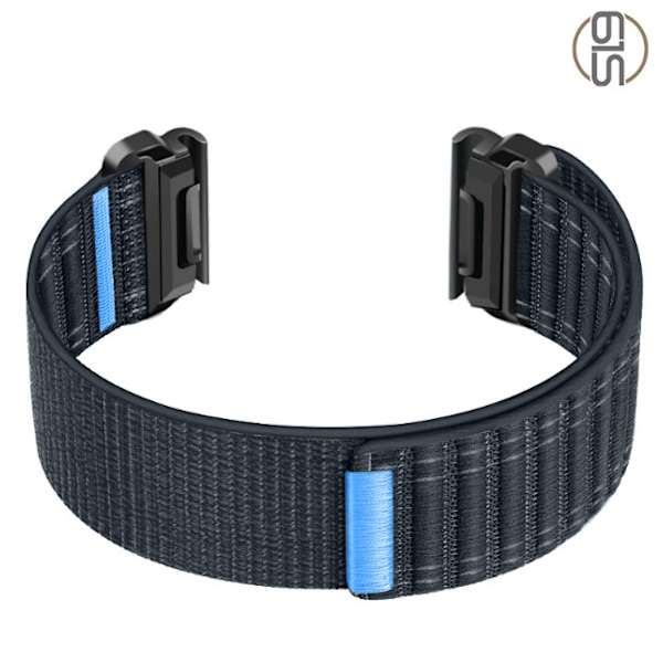 Nylon klockarmband för Garmin Fenix 8/5/6/7X Pro/Epix 935/965 Blå 26 mm