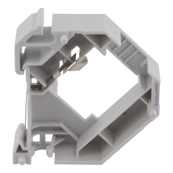 Keystone holder for DIN rail, shielding, plastic, grey