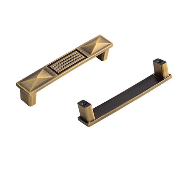 2-pack Vintage Zinklegering Skåpdörrhandtag - Antik Bronsfinish