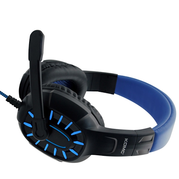 Kablet Gaming Headset med Mikrofon - Sort og Blå